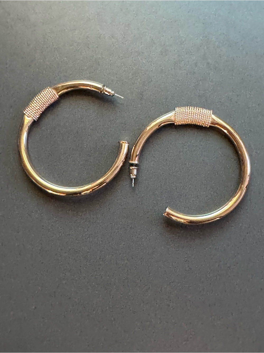 Classic oversized Gold Hoop Earrings with Wrapped Detail Made in Greece